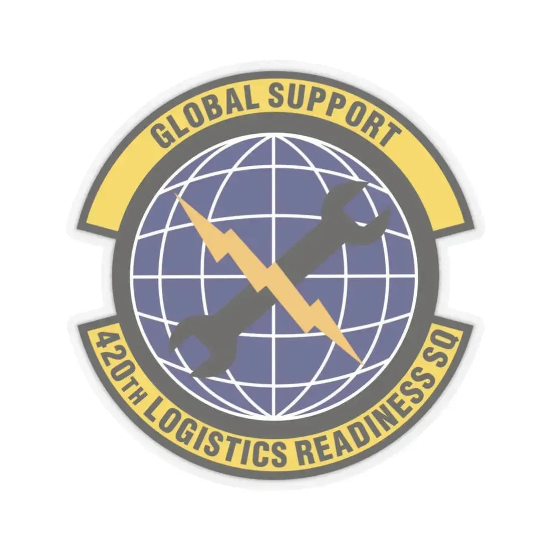 420th Logistics Readiness Squadron (U.S. Air Force) STICKER Vinyl Kiss-Cut Decal 4 Inch Transparent - The Sticker Space
