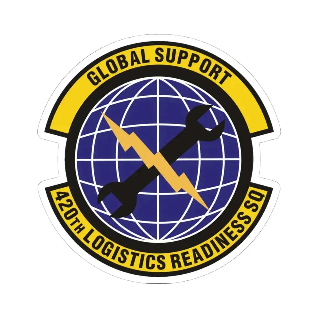 420th Logistics Readiness Squadron (U.S. Air Force) STICKER Vinyl Kiss-Cut Decal 4 Inch White - The Sticker Space