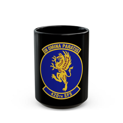 420th Security Forces Squadron (U.S. Air Force) Black Coffee Mug-15oz-The Sticker Space