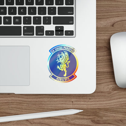 420th Security Forces Squadron (U.S. Air Force) Holographic STICKER Die-Cut Vinyl Decal-The Sticker Space