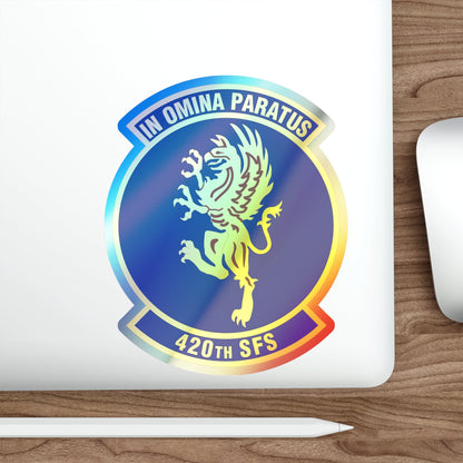 420th Security Forces Squadron (U.S. Air Force) Holographic STICKER Die-Cut Vinyl Decal-The Sticker Space