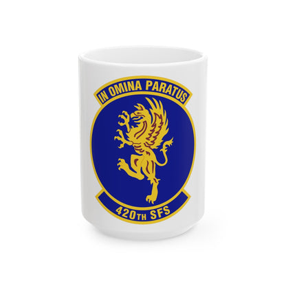 420th Security Forces Squadron (U.S. Air Force) White Coffee Mug-15oz-The Sticker Space