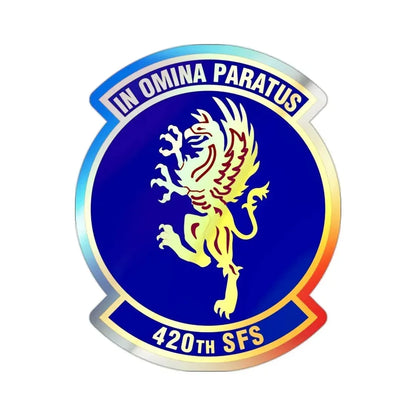 420th Security Forces Squadron (U.S. Air Force) Holographic STICKER Die-Cut Vinyl Decal 2 Inch Holographic - The Sticker Space