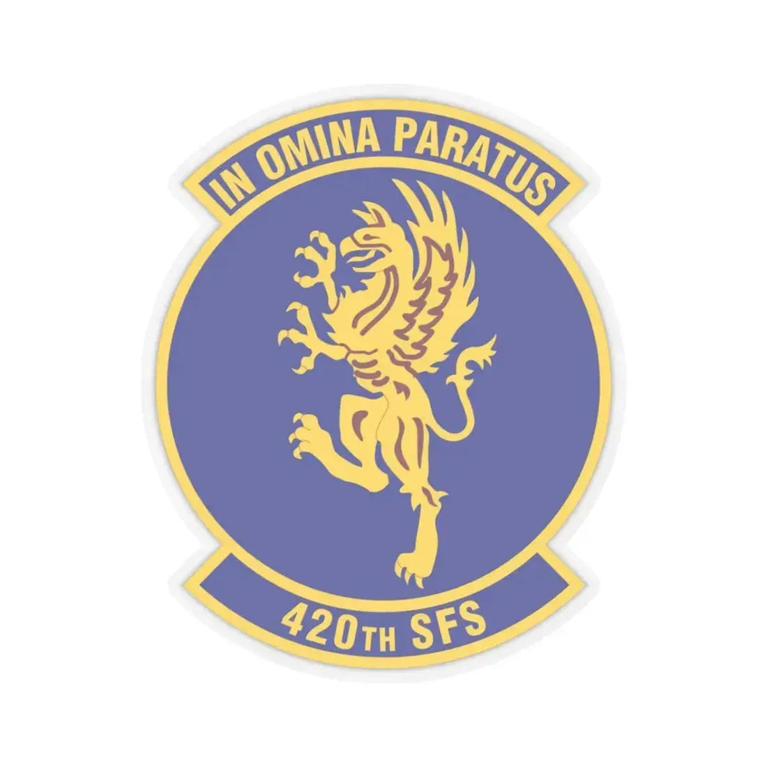 420th Security Forces Squadron (U.S. Air Force) STICKER Vinyl Kiss-Cut Decal 3 Inch Transparent - The Sticker Space