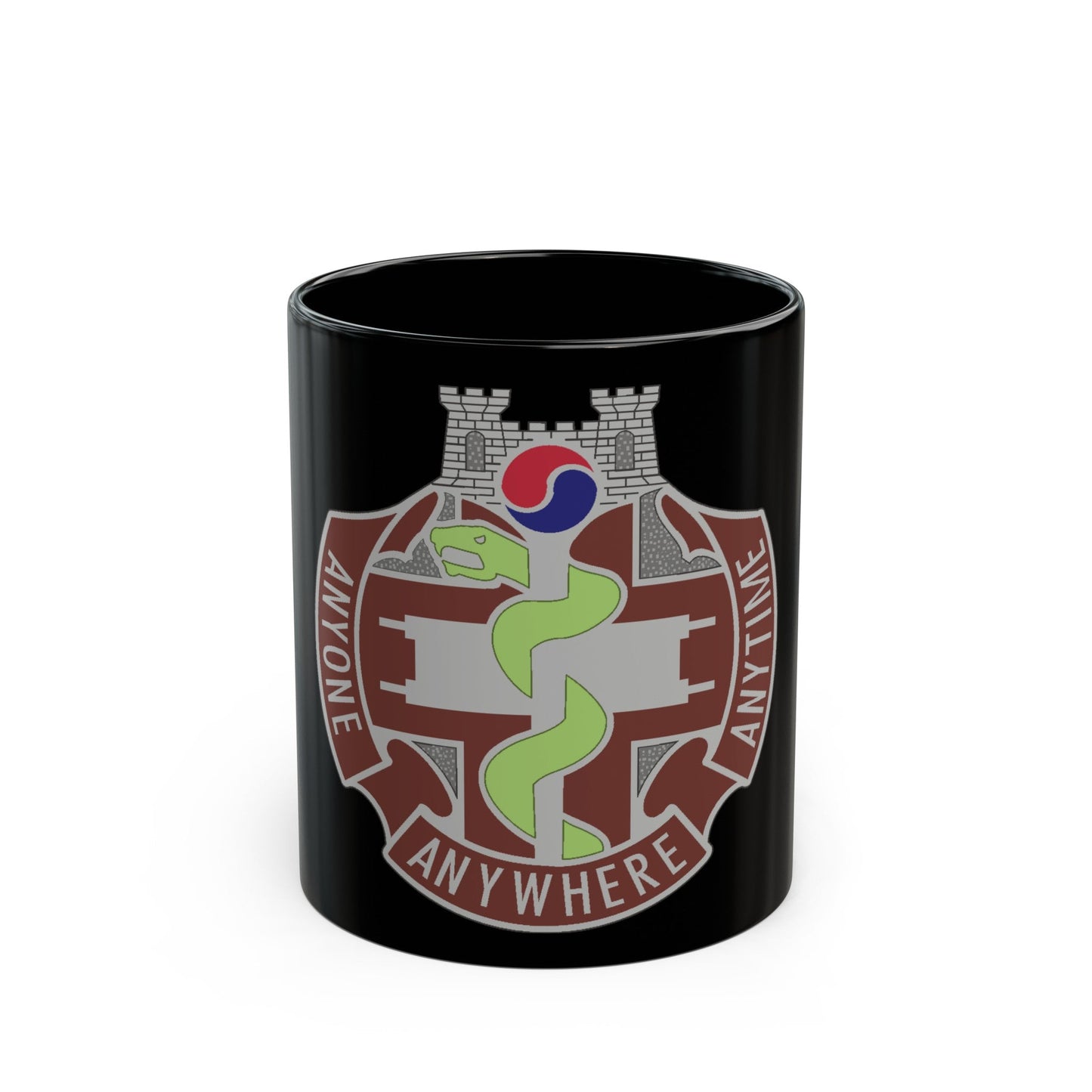 421 Medical Battalion (U.S. Army) Black Coffee Mug-11oz-The Sticker Space