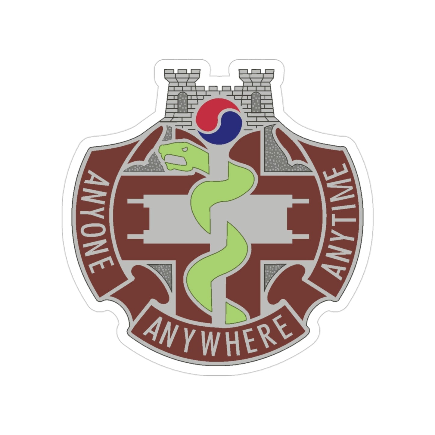 421 Medical Battalion (U.S. Army) Transparent STICKER Die-Cut Vinyl Decal-3 Inch-The Sticker Space