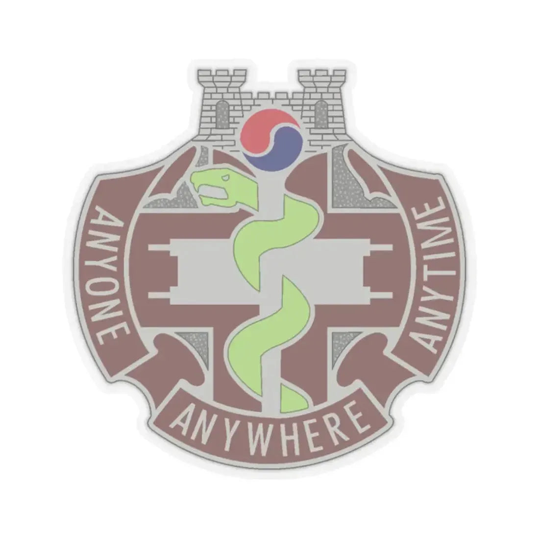 421 Medical Battalion (U.S. Army) STICKER Vinyl Kiss-Cut Decal 2 Inch Transparent - The Sticker Space