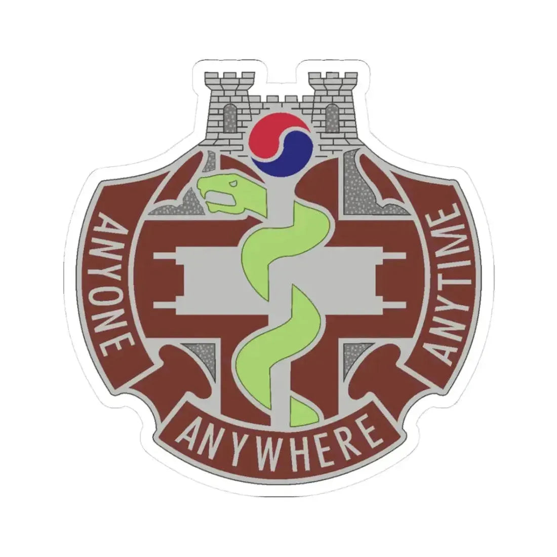 421 Medical Battalion (U.S. Army) STICKER Vinyl Kiss-Cut Decal 3 Inch White - The Sticker Space