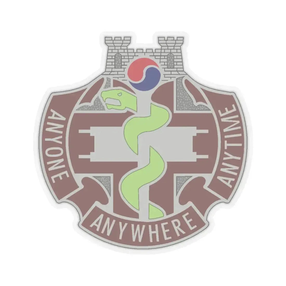 421 Medical Battalion (U.S. Army) STICKER Vinyl Kiss-Cut Decal 4 Inch Transparent - The Sticker Space