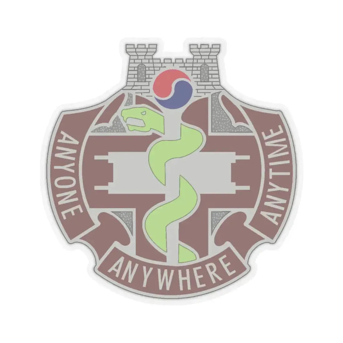 421 Medical Battalion (U.S. Army) STICKER Vinyl Kiss-Cut Decal 6 Inch Transparent - The Sticker Space