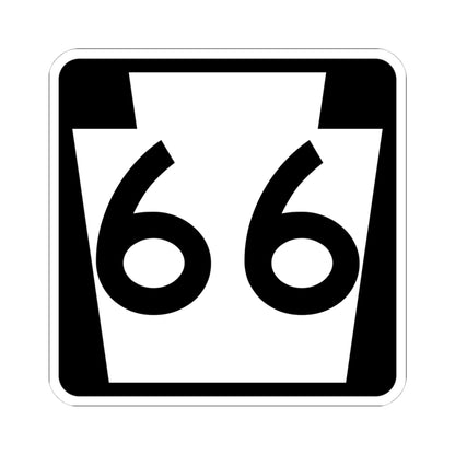 PA-66 (Pennsylvania) (Road Sign) STICKER Vinyl Kiss-Cut Decal