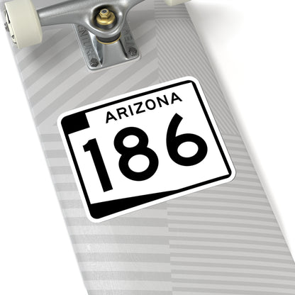 Arizona 186 (Arizona) (Road Sign) STICKER Vinyl Kiss-Cut Decal