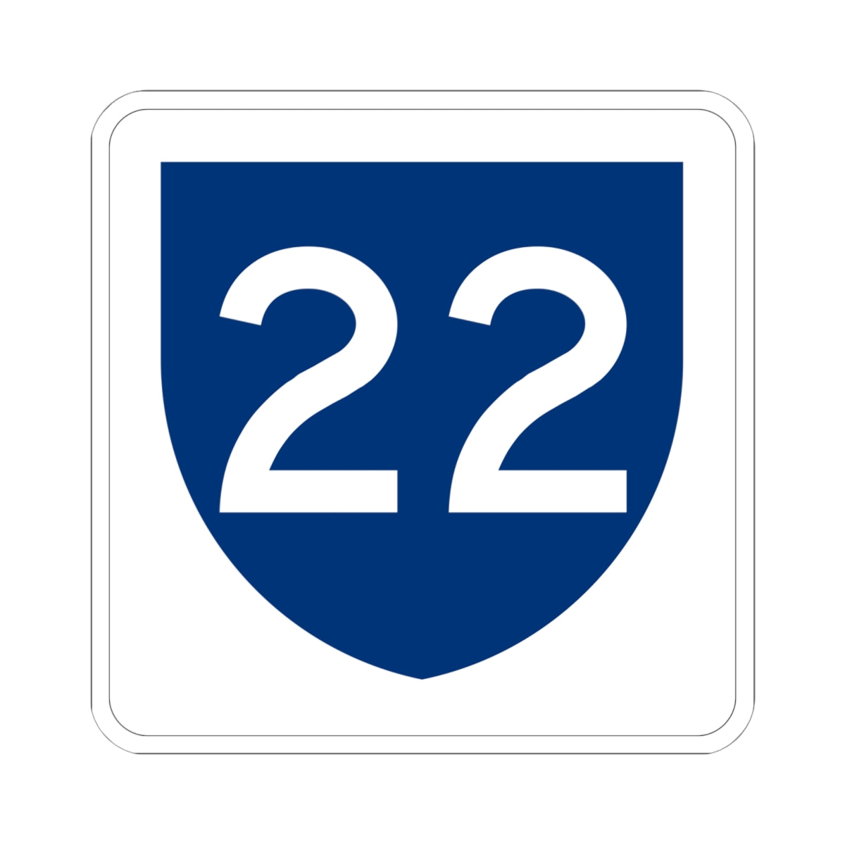 PR primary 22 (Puerto Rico) (Road Sign) STICKER Vinyl Kiss-Cut Decal
