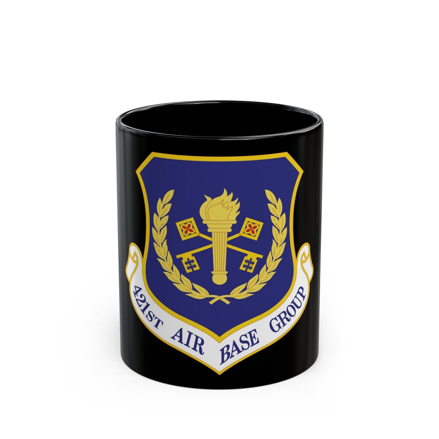 421st Air Base Group (U.S. Air Force) Black Coffee Mug-11oz-The Sticker Space