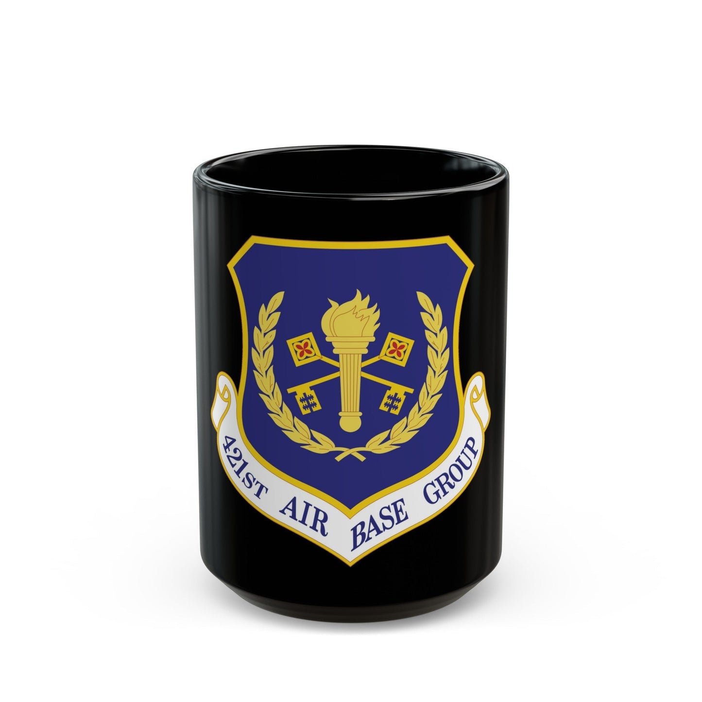 421st Air Base Group (U.S. Air Force) Black Coffee Mug-15oz-The Sticker Space