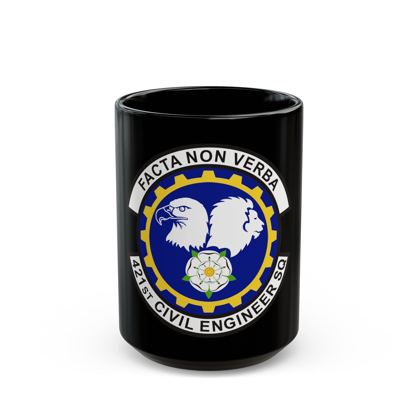 421st Civil Engineer Squadron (U.S. Air Force) Black Coffee Mug-15oz-The Sticker Space