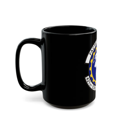 421st Civil Engineer Squadron (U.S. Air Force) Black Coffee Mug-The Sticker Space