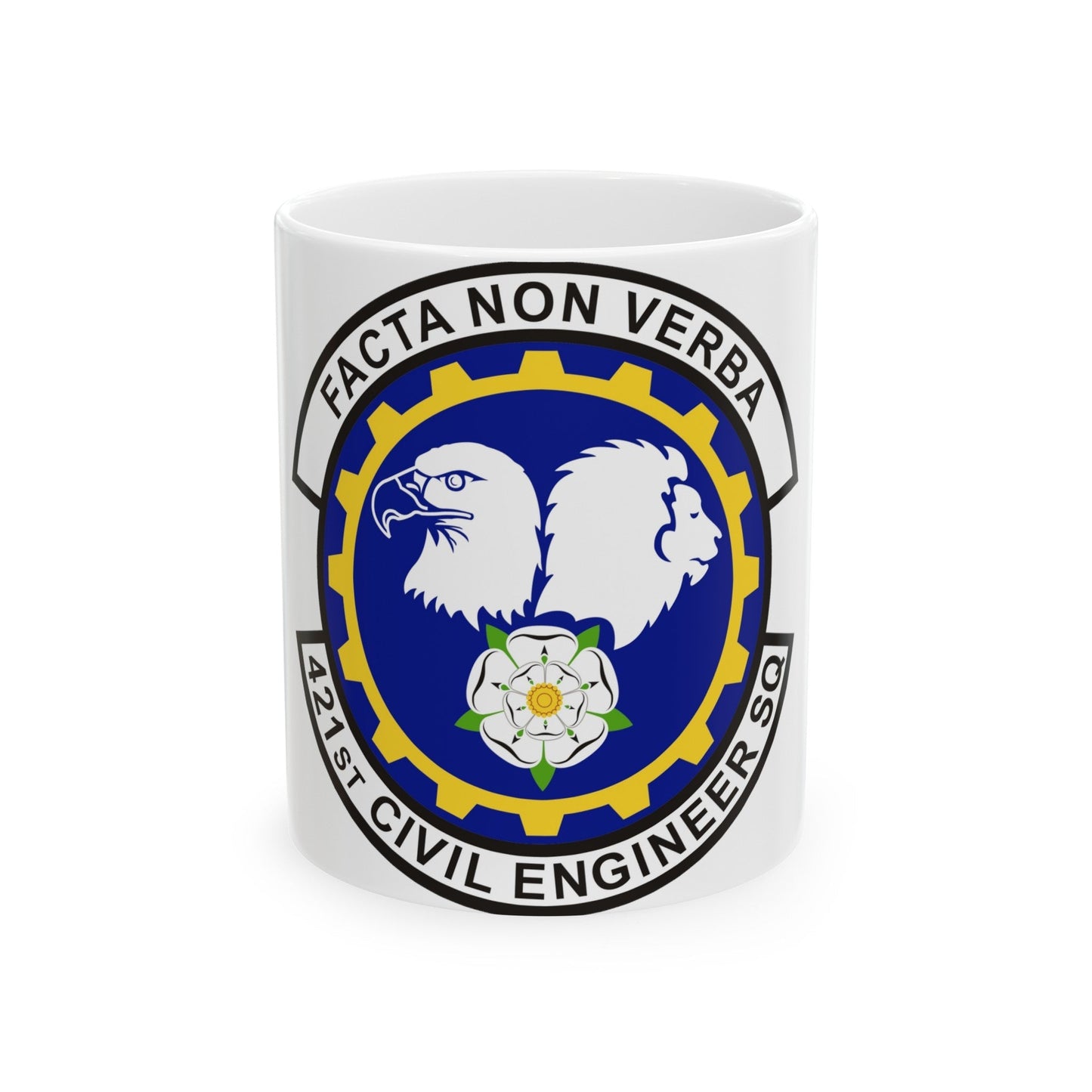 421st Civil Engineer Squadron (U.S. Air Force) White Coffee Mug-11oz-The Sticker Space