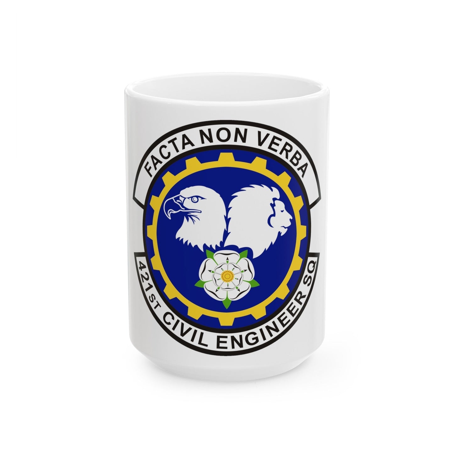 421st Civil Engineer Squadron (U.S. Air Force) White Coffee Mug-15oz-The Sticker Space