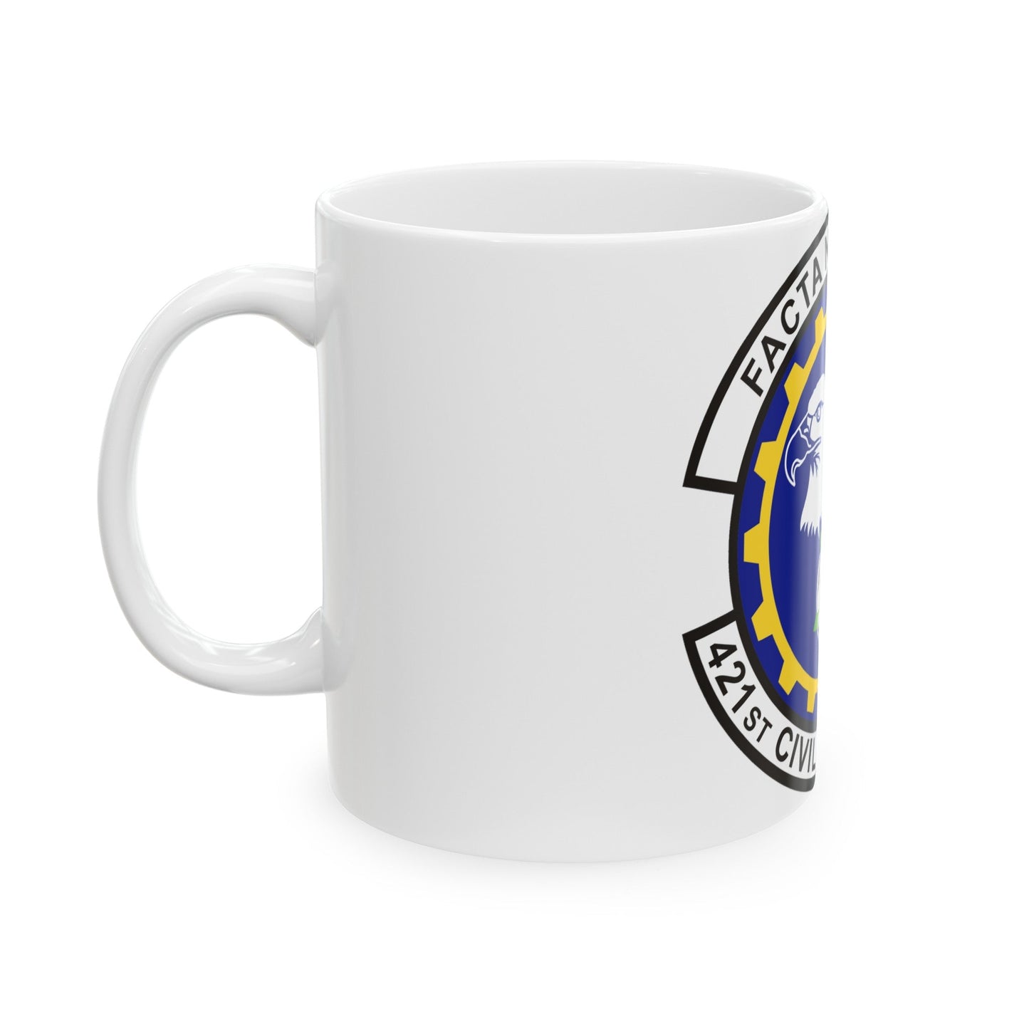 421st Civil Engineer Squadron (U.S. Air Force) White Coffee Mug-The Sticker Space