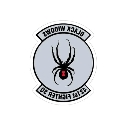 421st Fighter Squadron Black Widows (U.S. Air Force) REVERSE PRINT Transparent Die-Cut STICKER - The Sticker Space