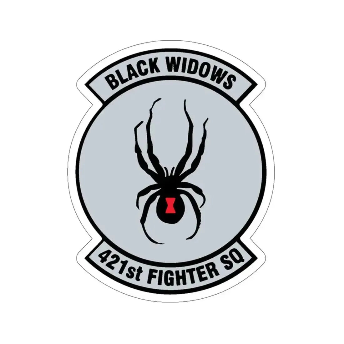 421st Fighter Squadron Black Widows (U.S. Air Force) STICKER Vinyl Die-Cut Decal 6 Inch - The Sticker Space