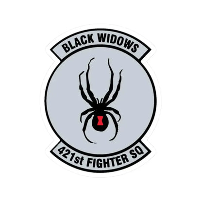 421st Fighter Squadron Black Widows (U.S. Air Force) STICKER Vinyl Kiss-Cut Decal 2 Inch White - The Sticker Space