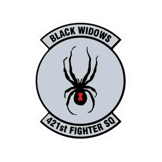 421st Fighter Squadron Black Widows (U.S. Air Force) STICKER Vinyl Kiss-Cut Decal 2 Inch White - The Sticker Space