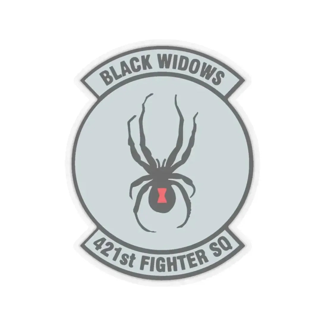 421st Fighter Squadron Black Widows (U.S. Air Force) STICKER Vinyl Kiss-Cut Decal 3 Inch Transparent - The Sticker Space
