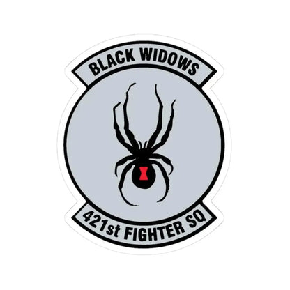 421st Fighter Squadron Black Widows (U.S. Air Force) STICKER Vinyl Kiss-Cut Decal 3 Inch White - The Sticker Space
