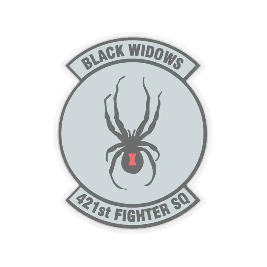 421st Fighter Squadron Black Widows (U.S. Air Force) STICKER Vinyl Kiss-Cut Decal 4 Inch Transparent - The Sticker Space