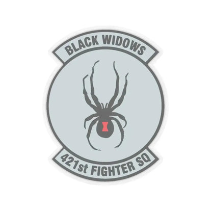 421st Fighter Squadron Black Widows (U.S. Air Force) STICKER Vinyl Kiss-Cut Decal 4 Inch Transparent - The Sticker Space