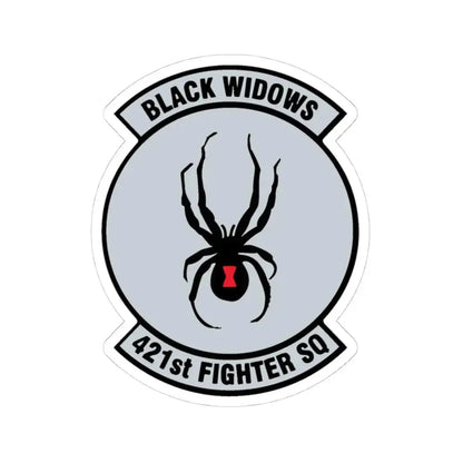 421st Fighter Squadron Black Widows (U.S. Air Force) STICKER Vinyl Kiss-Cut Decal 4 Inch White - The Sticker Space