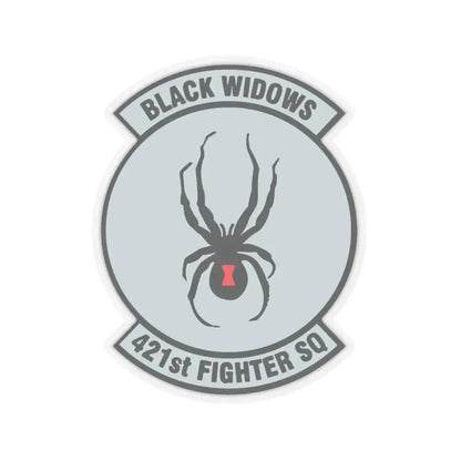 421st Fighter Squadron Black Widows (U.S. Air Force) STICKER Vinyl Kiss-Cut Decal 6 Inch Transparent - The Sticker Space