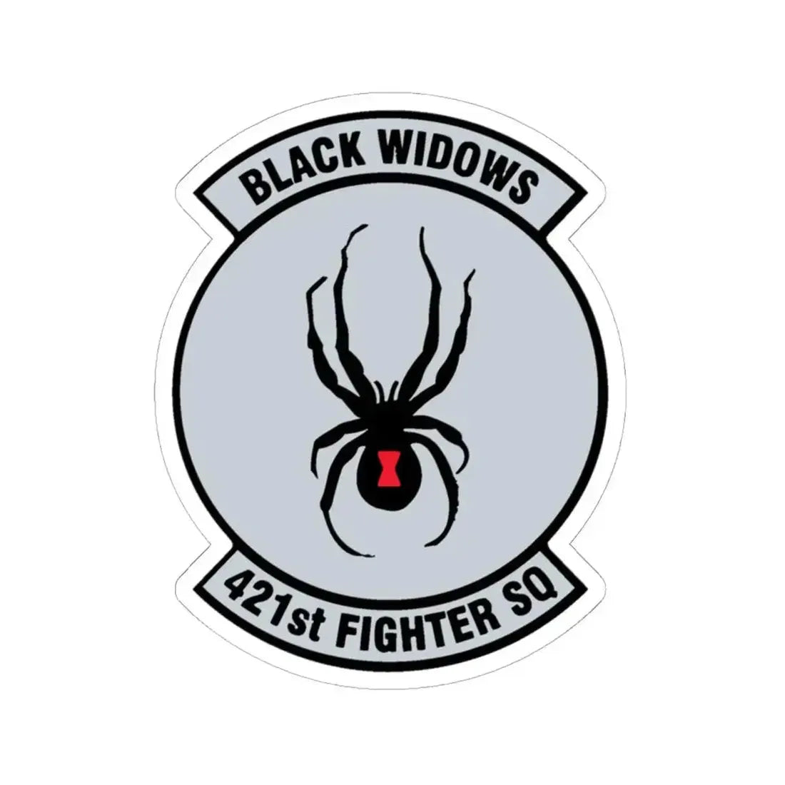 421st Fighter Squadron Black Widows (U.S. Air Force) STICKER Vinyl Kiss-Cut Decal 6 Inch White - The Sticker Space