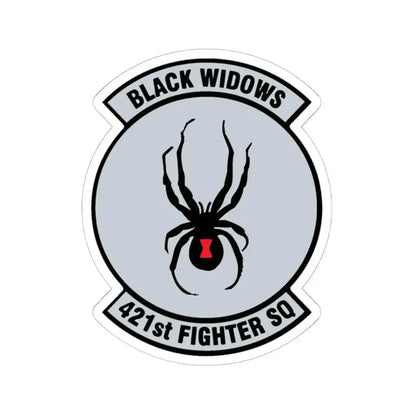 421st Fighter Squadron Black Widows (U.S. Air Force) STICKER Vinyl Kiss-Cut Decal 6 Inch White - The Sticker Space
