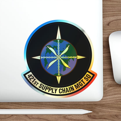 421st Supply Chain Management Squadron (U.S. Air Force) Holographic STICKER Die-Cut Vinyl Decal-The Sticker Space