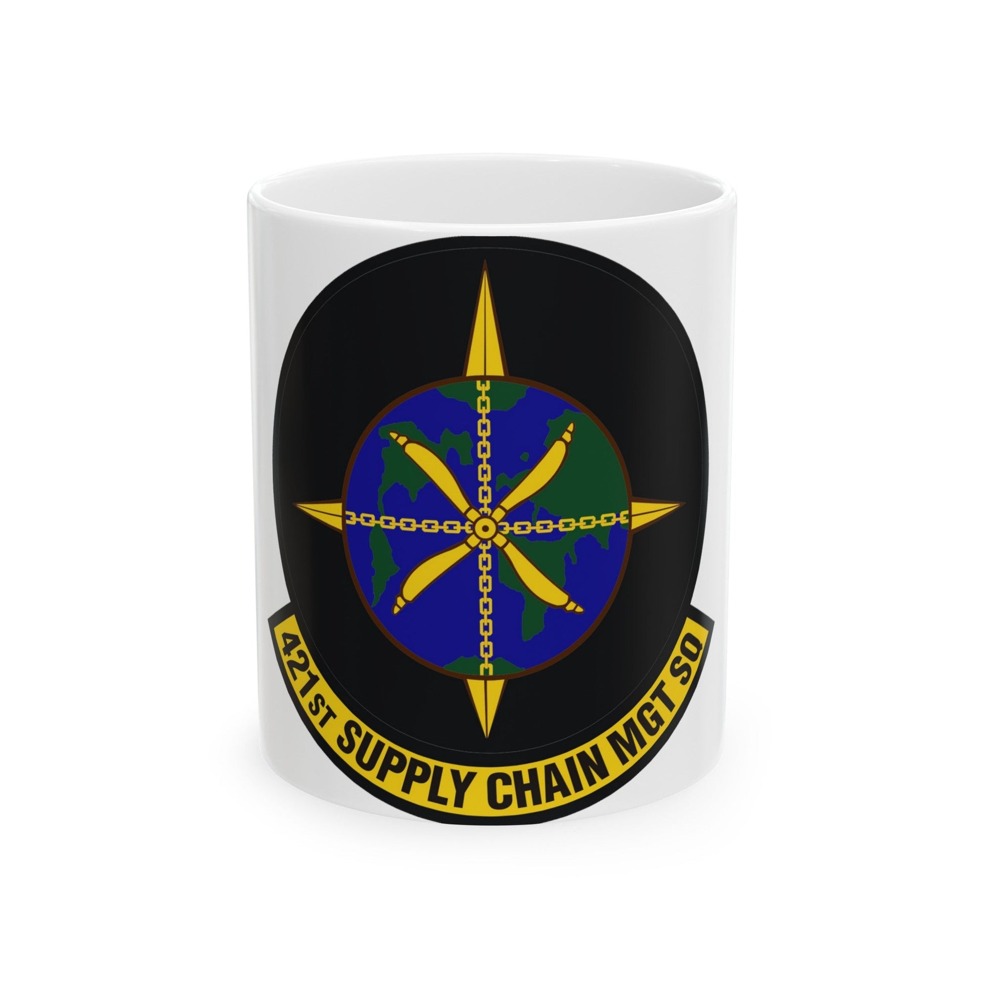 421st Supply Chain Management Squadron (U.S. Air Force) White Coffee Mug-11oz-The Sticker Space