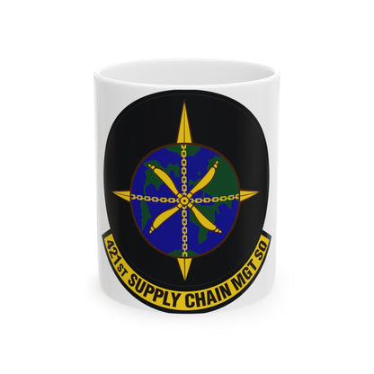 421st Supply Chain Management Squadron (U.S. Air Force) White Coffee Mug-11oz-The Sticker Space