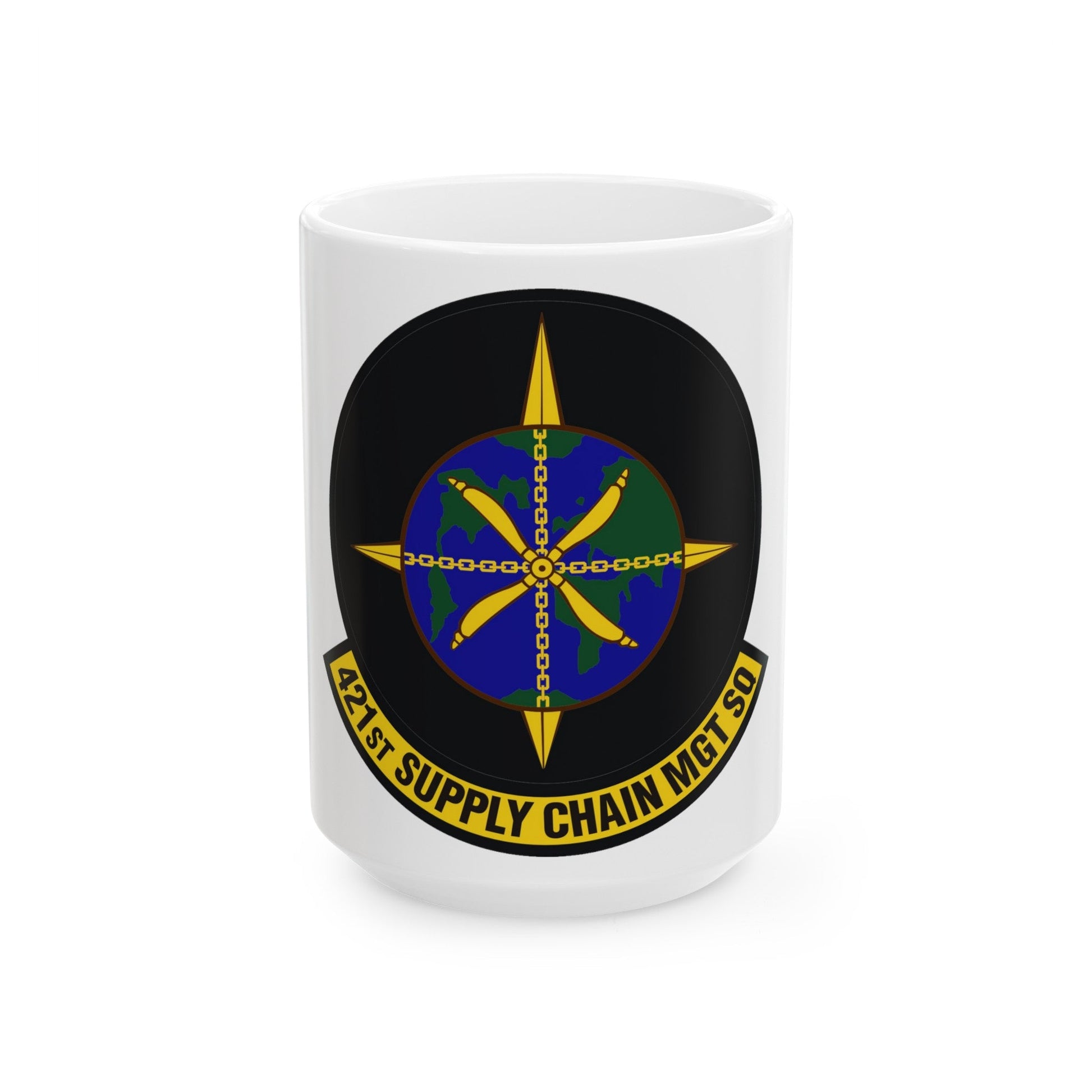 421st Supply Chain Management Squadron (U.S. Air Force) White Coffee Mug-15oz-The Sticker Space
