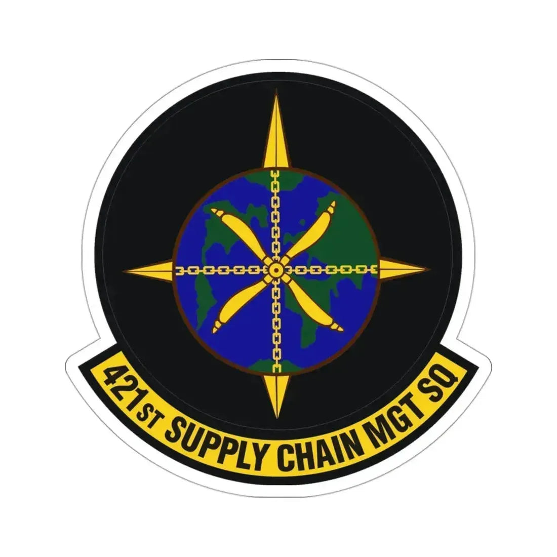 421st Supply Chain Management Squadron (U.S. Air Force) STICKER Vinyl Die-Cut Decal 3 Inch - The Sticker Space