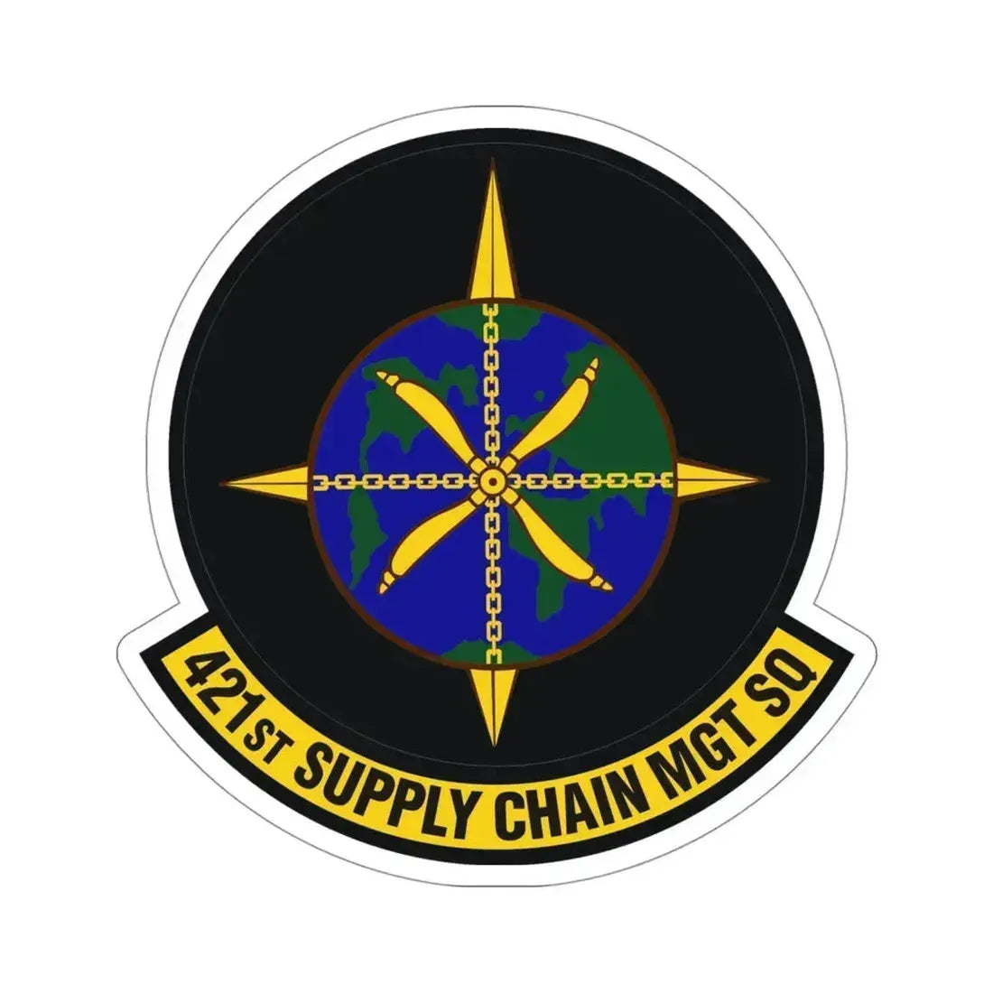 421st Supply Chain Management Squadron (U.S. Air Force) STICKER Vinyl Die-Cut Decal 4 Inch - The Sticker Space