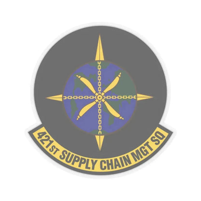 421st Supply Chain Management Squadron (U.S. Air Force) STICKER Vinyl Kiss-Cut Decal 2 Inch Transparent - The Sticker Space