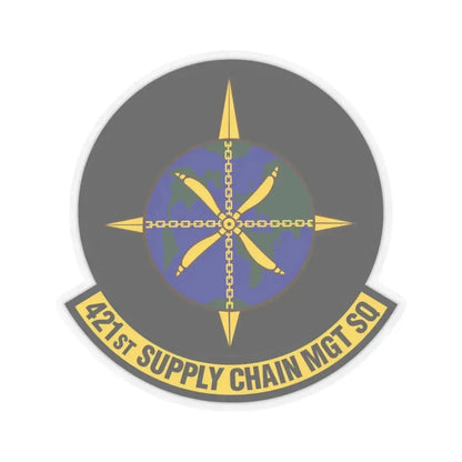 421st Supply Chain Management Squadron (U.S. Air Force) STICKER Vinyl Kiss-Cut Decal 3 Inch Transparent - The Sticker Space
