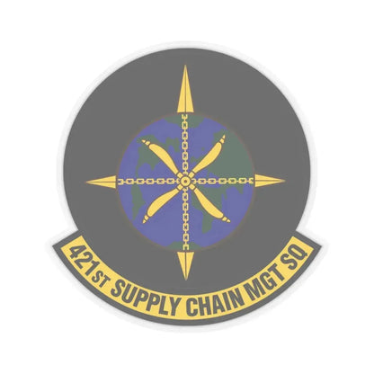 421st Supply Chain Management Squadron (U.S. Air Force) STICKER Vinyl Kiss-Cut Decal 4 Inch Transparent - The Sticker Space