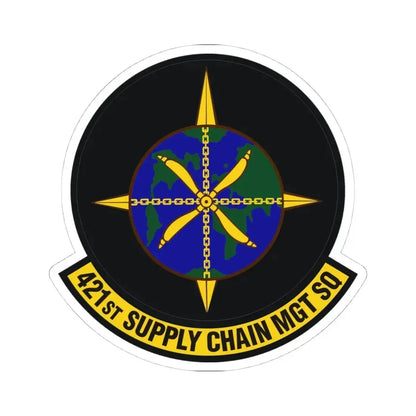 421st Supply Chain Management Squadron (U.S. Air Force) STICKER Vinyl Kiss-Cut Decal 4 Inch White - The Sticker Space