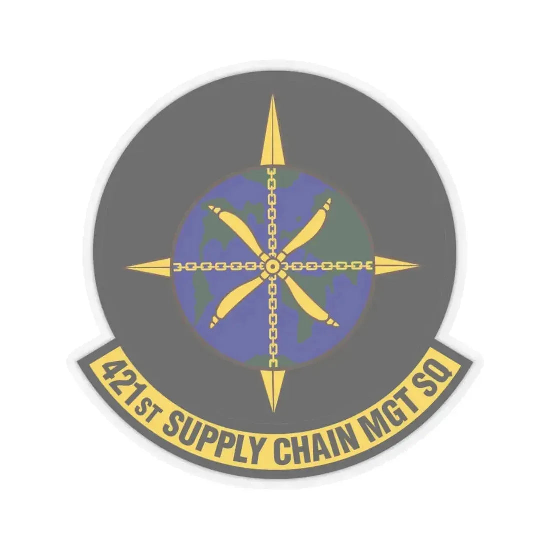 421st Supply Chain Management Squadron (U.S. Air Force) STICKER Vinyl Kiss-Cut Decal 6 Inch Transparent - The Sticker Space