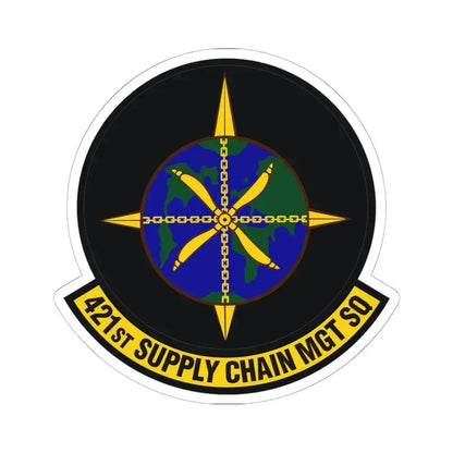 421st Supply Chain Management Squadron (U.S. Air Force) STICKER Vinyl Kiss-Cut Decal 6 Inch White - The Sticker Space