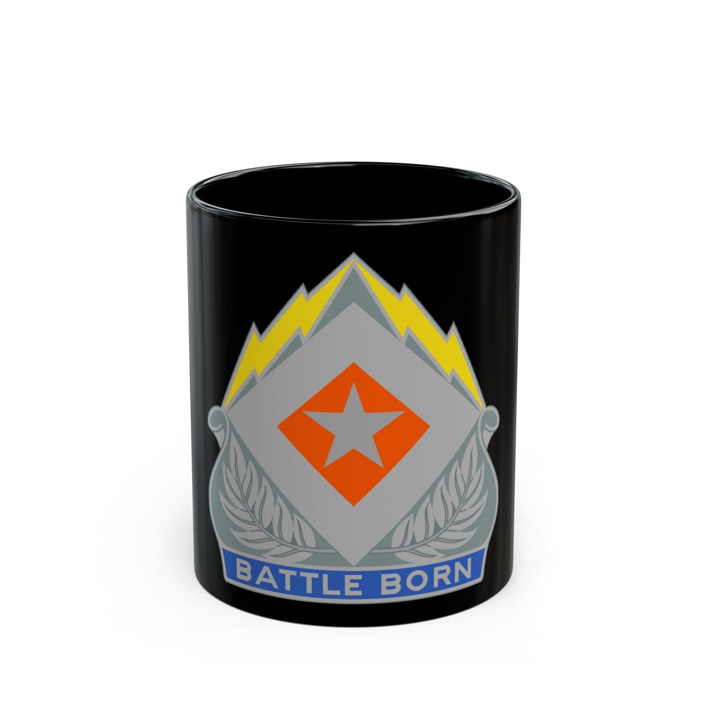 422 Signal Battalion (U.S. Army) Black Coffee Mug-11oz-The Sticker Space