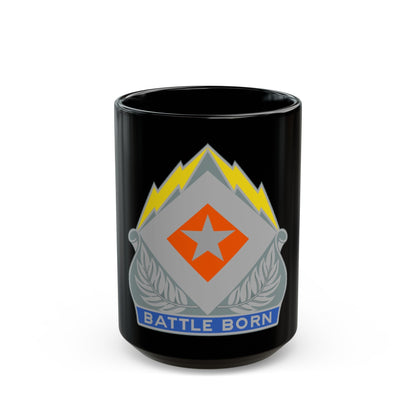 422 Signal Battalion (U.S. Army) Black Coffee Mug-15oz-The Sticker Space